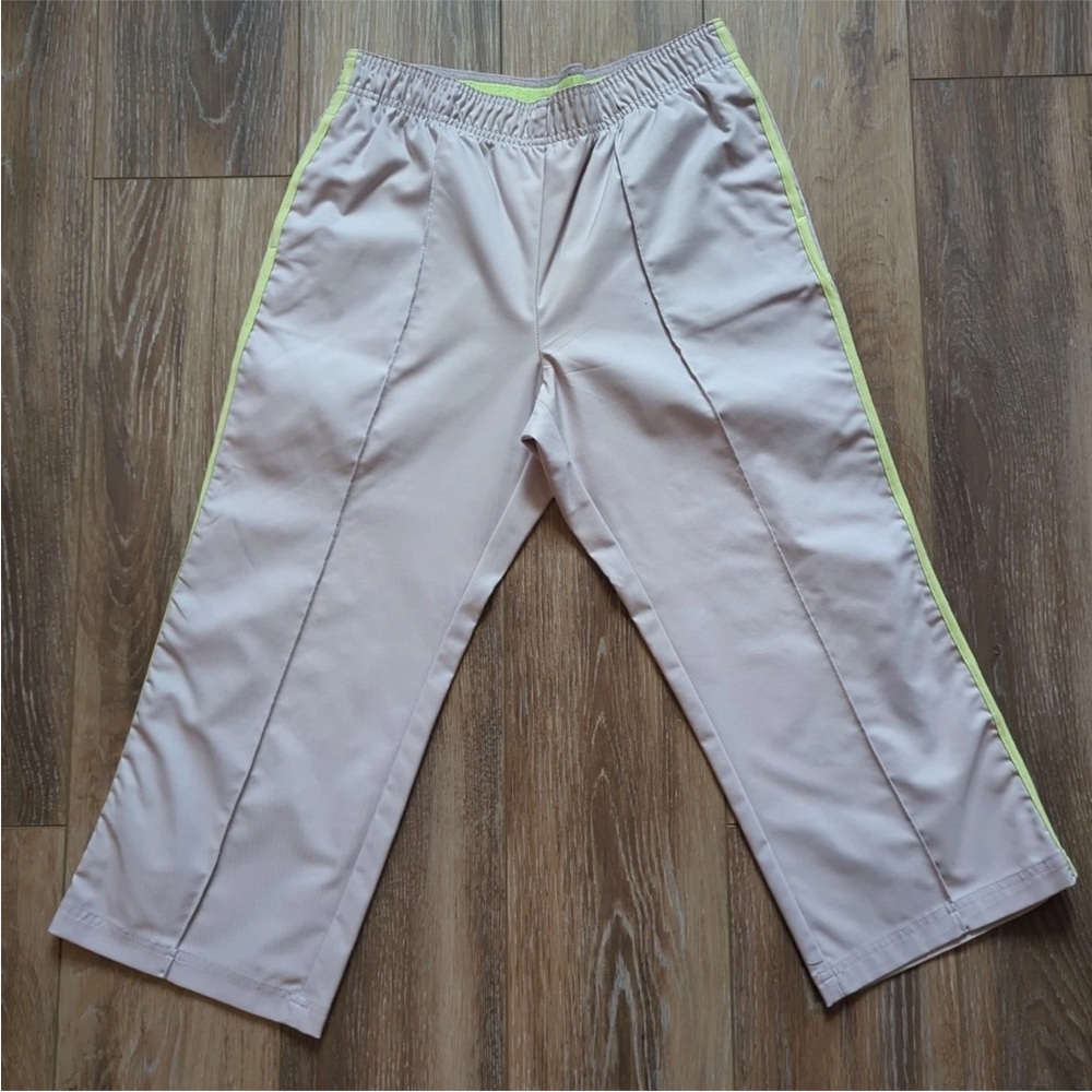 Vintage St John's Bay Grey Kapri Workout Pants Women's SZ M Athletic Y2K